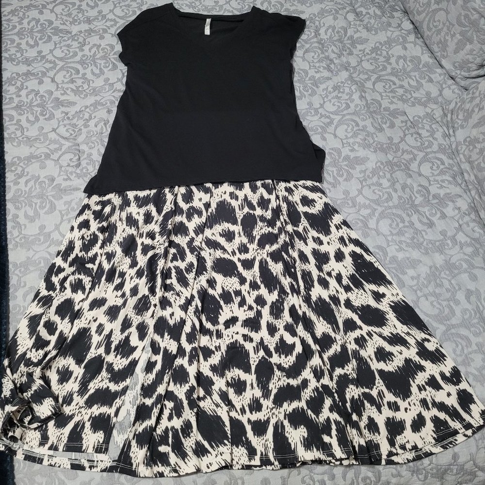 LuLaRoe Jennifer Skirt with Gabby top